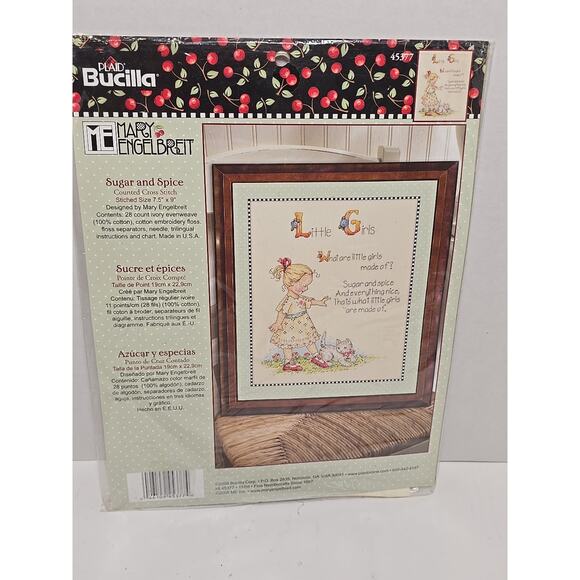 Plaid Bucilla Counted Cross Stitch Kit Sugar and Spice Mary Engelbreit 45377 NEW - Picture 1 of 6